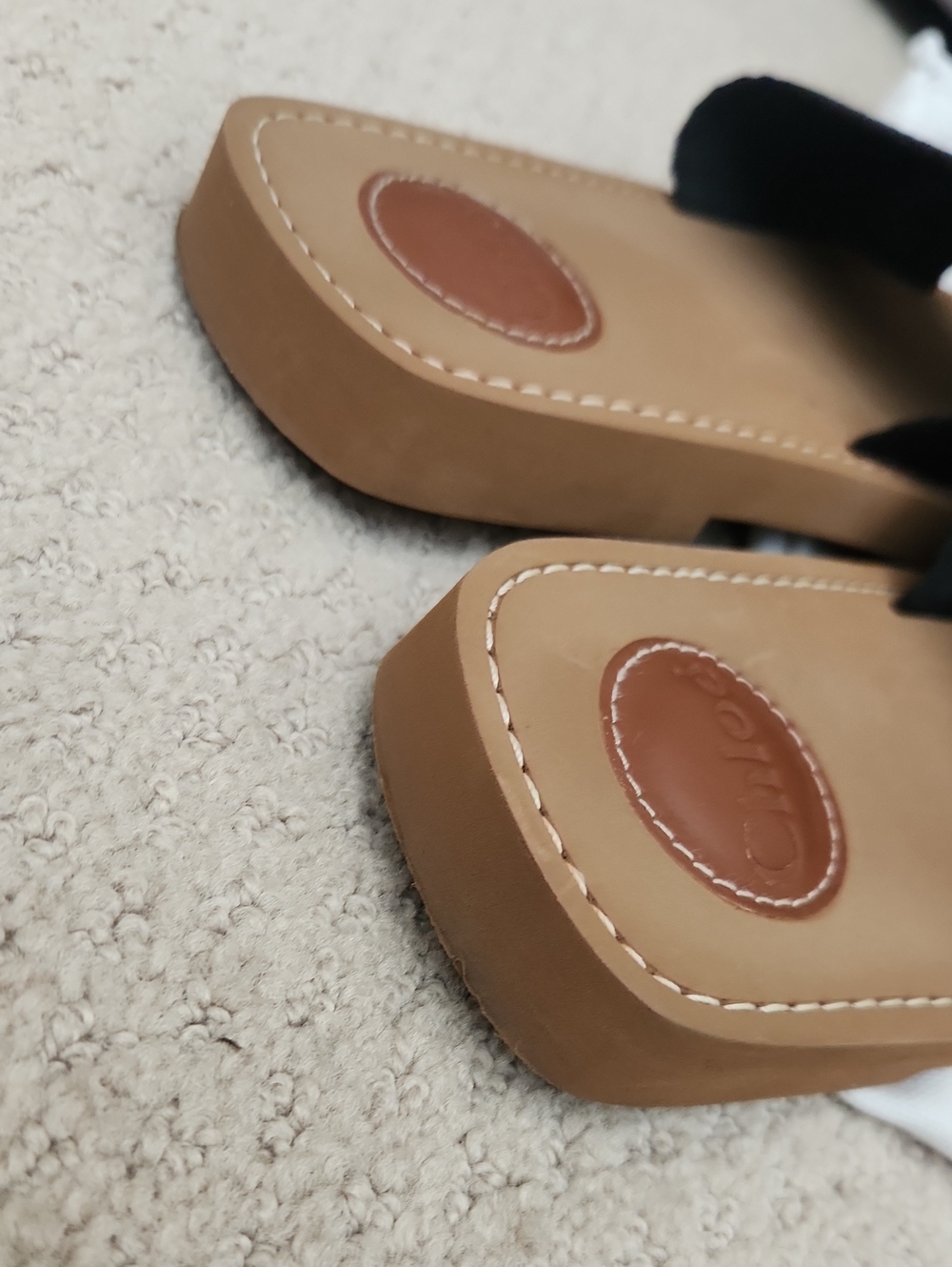 Chloé Black Logo Slide Sandals - Picture 4 of 5